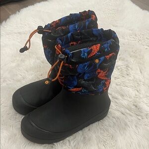 Bogs Black and Blue Kids Snow Boots
